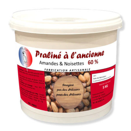 Praliné Amande - Noisette 60% a l'ancienne seau 1kg